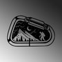 Wallity Camp Life Accesorio de Pared de Metal Negro